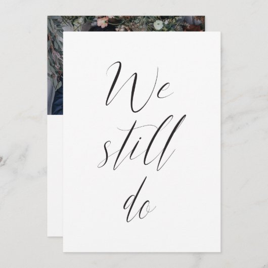 続編 結婚式の披露宴 私たちはいまだに写真を撮る 招待状 (正面/裏面)