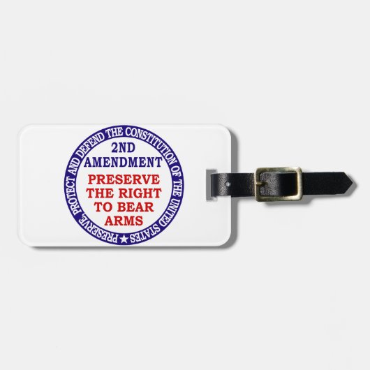 維持して下さい腕(第2修正)に耐える権利を ラゲッジタグ (正面横)