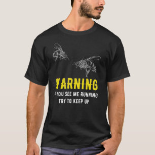 維持するために私をランニングの試み見れば警告 Tシャツ
