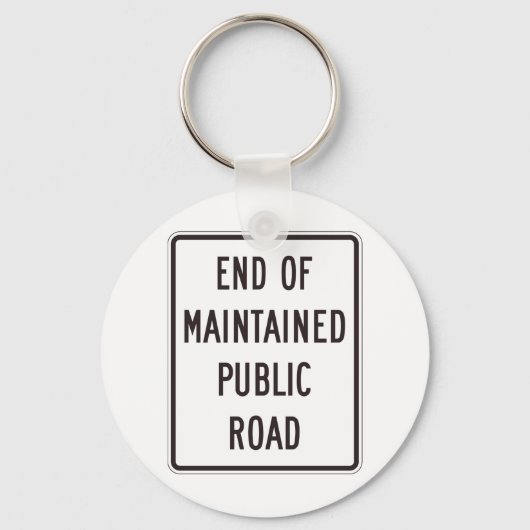 維持道路標識の終わり キーホルダー (裏面)