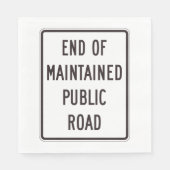 維持道路標識の終わり スタンダードランチョンナプキン (正面)