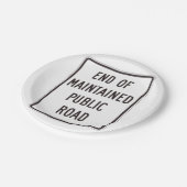 維持道路標識の終わり ペーパープレート (アングル)