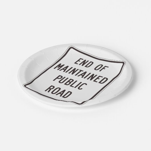 維持道路標識の終わり ペーパープレート (アングル)