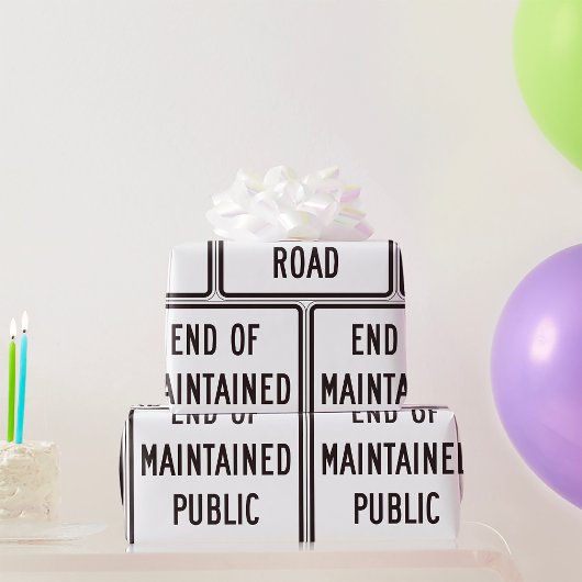 維持道路標識の終わり ラッピングペーパー