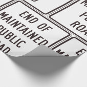 維持道路標識の終わり ラッピングペーパー