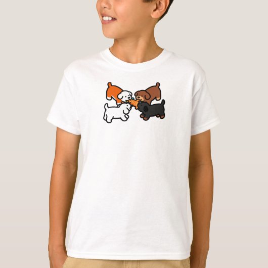 綱引き犬 Tシャツ (正面)