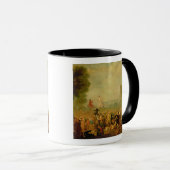 綱渡りで行っている俳優の一団 マグカップ (正面右)