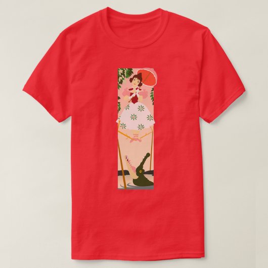 綱渡りの女の子 Tシャツ (デザイン正面)