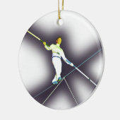 綱渡りの歩く セラミックオーナメント (左)