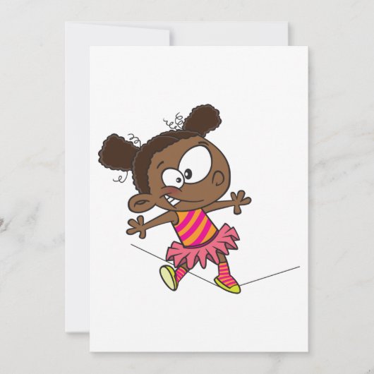 綱渡りをする少女 招待状 (正面)