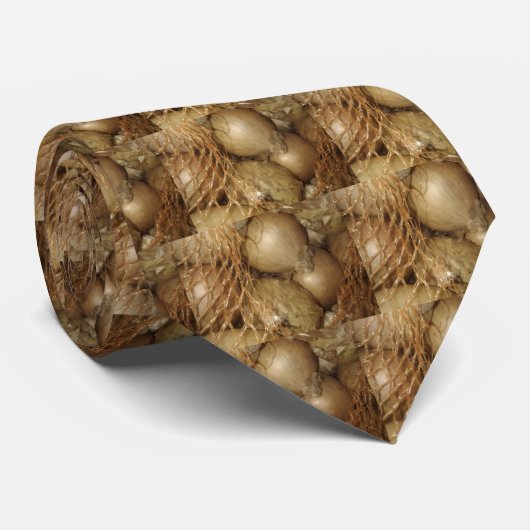 網のタマネギ、食糧野菜、ぴりっとする料理 ネクタイ (ロール)