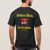網は緑の背部に会います Tシャツ (裏面)