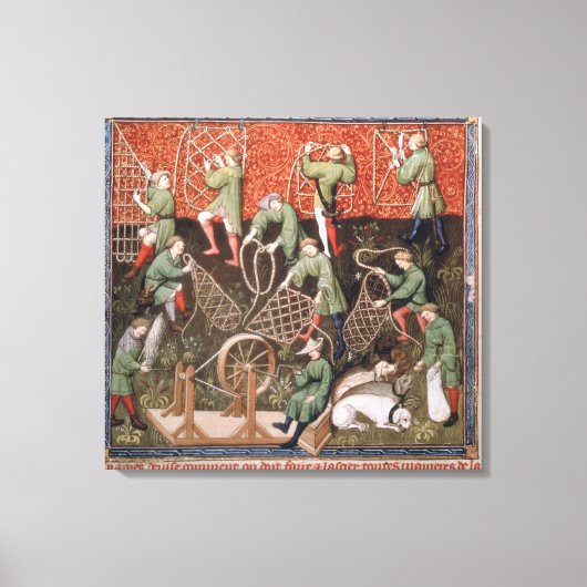 網を持った男 キャンバスプリント (正面)