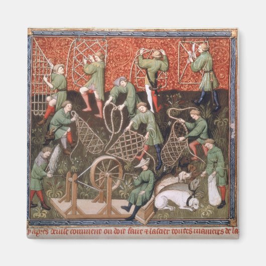 網を持った男 マグネット (正面)