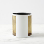 網を置いていて漁師が川場面、1638年 マグカップ (中央)