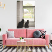 網戸を見ている猫 キャンバスプリント (インサイチュ (リビング))