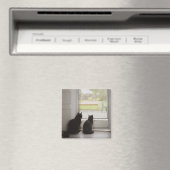 網戸を見ている猫 マグネット (インサイチュ (食洗機))