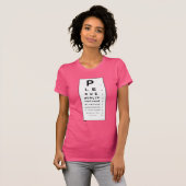 網状組織の視力検査表 Tシャツ (正面フル)