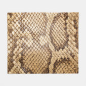 網目状ニシキヘビ，皮膚，ヘビ，網状体 フリースブランケット (正面(横))