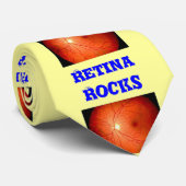 網膜の写真と黄色い結び ネクタイ (ロール)