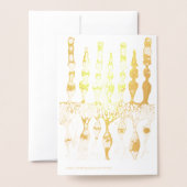 網膜の錐体細胞と双極ニューロン 箔カード (裏面封筒付き)