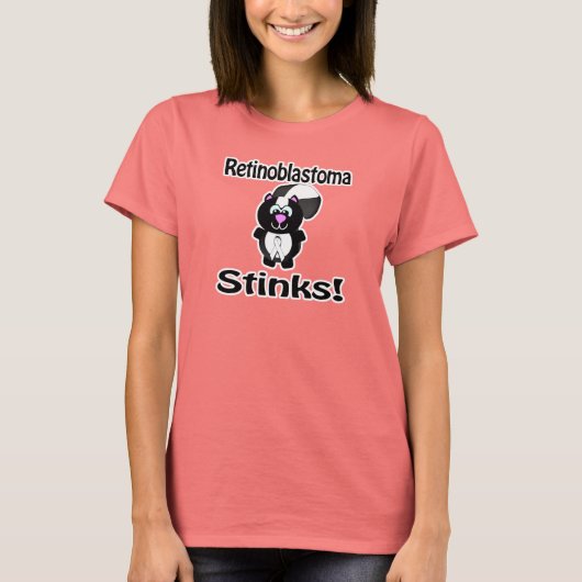 網膜芽細胞腫スティンクスカンク認識度デザイン Tシャツ (正面)