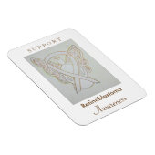 網膜芽細胞腫ホワイト認識度リボンエンジェルマグネット マグネット (右側)