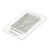 網膜芽細胞腫ホワイト認識度リボンエンジェルマグネット マグネット (左側)