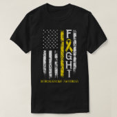 網膜芽細胞腫戦士アメリカ国旗 Tシャツ (デザイン正面)