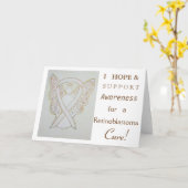 網膜芽細胞腫認識度リボングリーティングカード カード (黄色い花)