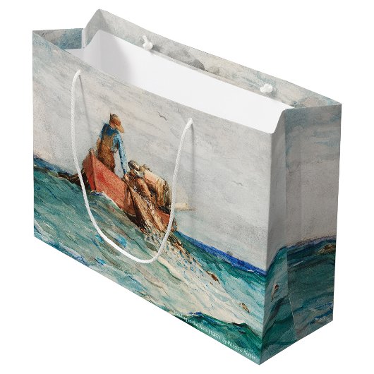 網（1887年）を風の強いホーマーで引っ張る ラージペーパーバッグ