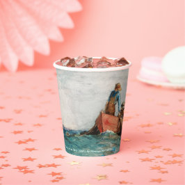 網（1887年）を風の強いホーマーで引っ張る 紙コップ