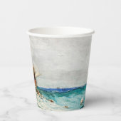 網（1887年）を風の強いホーマーで引っ張る 紙コップ (裏面)