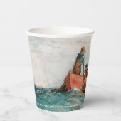 網（1887年）を風の強いホーマーで引っ張る 紙コップ (正面)