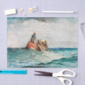 網（1887年）を風の強いホーマーで引っ張る 薄葉紙 (クラフト)