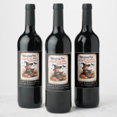 綴じ式ハロウィーンウィッチヴィンテージカボチャ ワインラベル (ボトル)