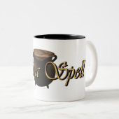 綴りのマグの金版を坐らせて下さい ツートーンマグカップ (正面右)