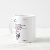 綴りの足車のコーヒー・マグ コーヒーマグカップ (正面左)