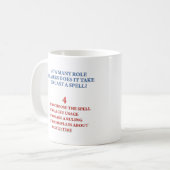 綴りをか投げる何人プレーヤー コーヒーマグカップ (正面左)