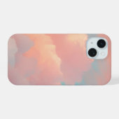 綺麗な雲のスマホケース (綿あめ) iPhone 15ケース (裏面横)