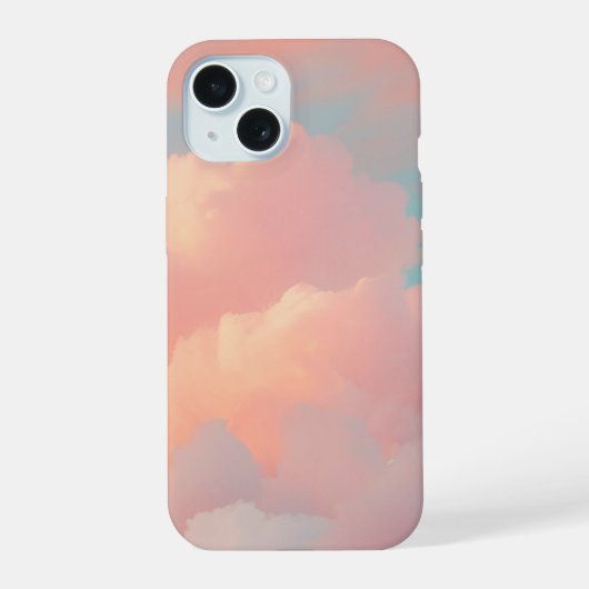 綺麗な雲のスマホケース (綿あめ) iPhone 15ケース (裏面)