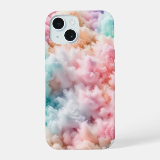 綿あめ フラフ iPhone 15ケース (裏面)