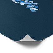 綿とユーカリブライダルシャワー歓迎サイン ポスター (角)