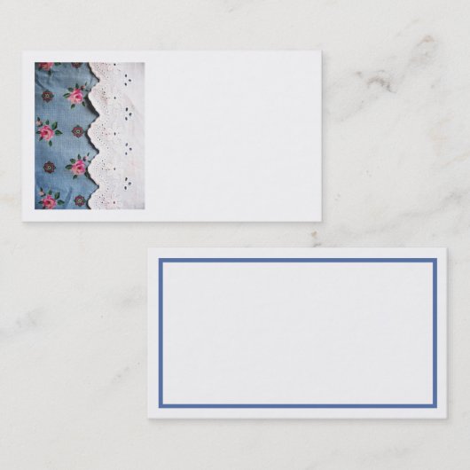 綿とレースの裁縫 名刺 (正面/裏面)