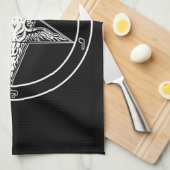 綿のあや織りのBaphometのオールドスタイル16x24 キッチンタオル (四つ折り)