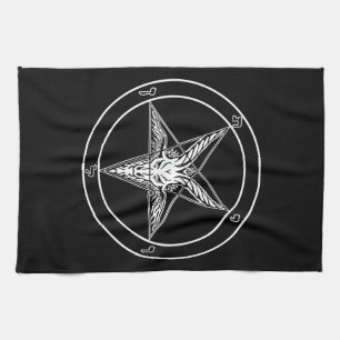 綿のあや織りのBaphometのオールドスタイル16x24 キッチンタオル