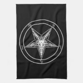 綿のあや織りのBaphometのオールドスタイル16x24 キッチンタオル (縦)
