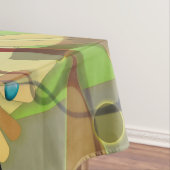 綿のテーブルクロスの抽象芸術のgeo 52x70は0641aをじりじり動かします テーブルクロス (インサイチュ)