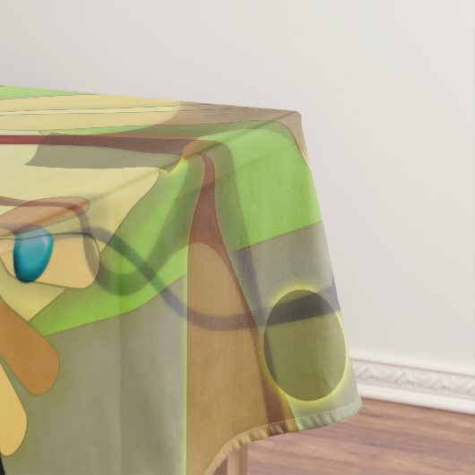 綿のテーブルクロスの抽象芸術のgeo 52x70は0641aをじりじり動かします テーブルクロス (インサイチュ)