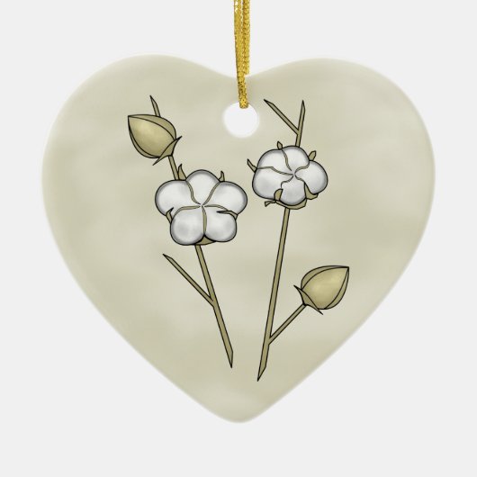 綿のボールのオーナメント セラミックオーナメント (正面)